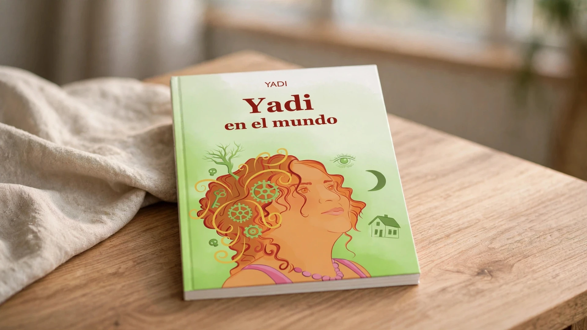 Ejemplar del libro Yadi en el mundo sobre una mesa de madera