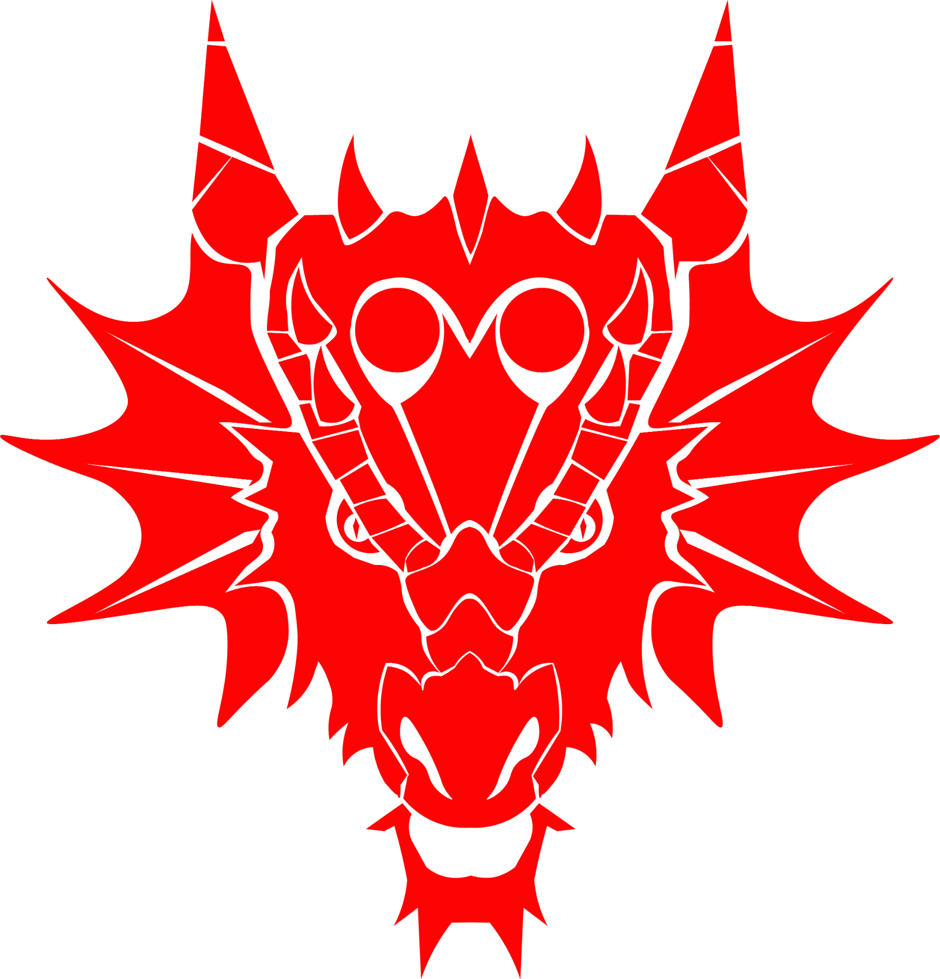 Isotipo de Draccoo: rostro de dragón en rojo