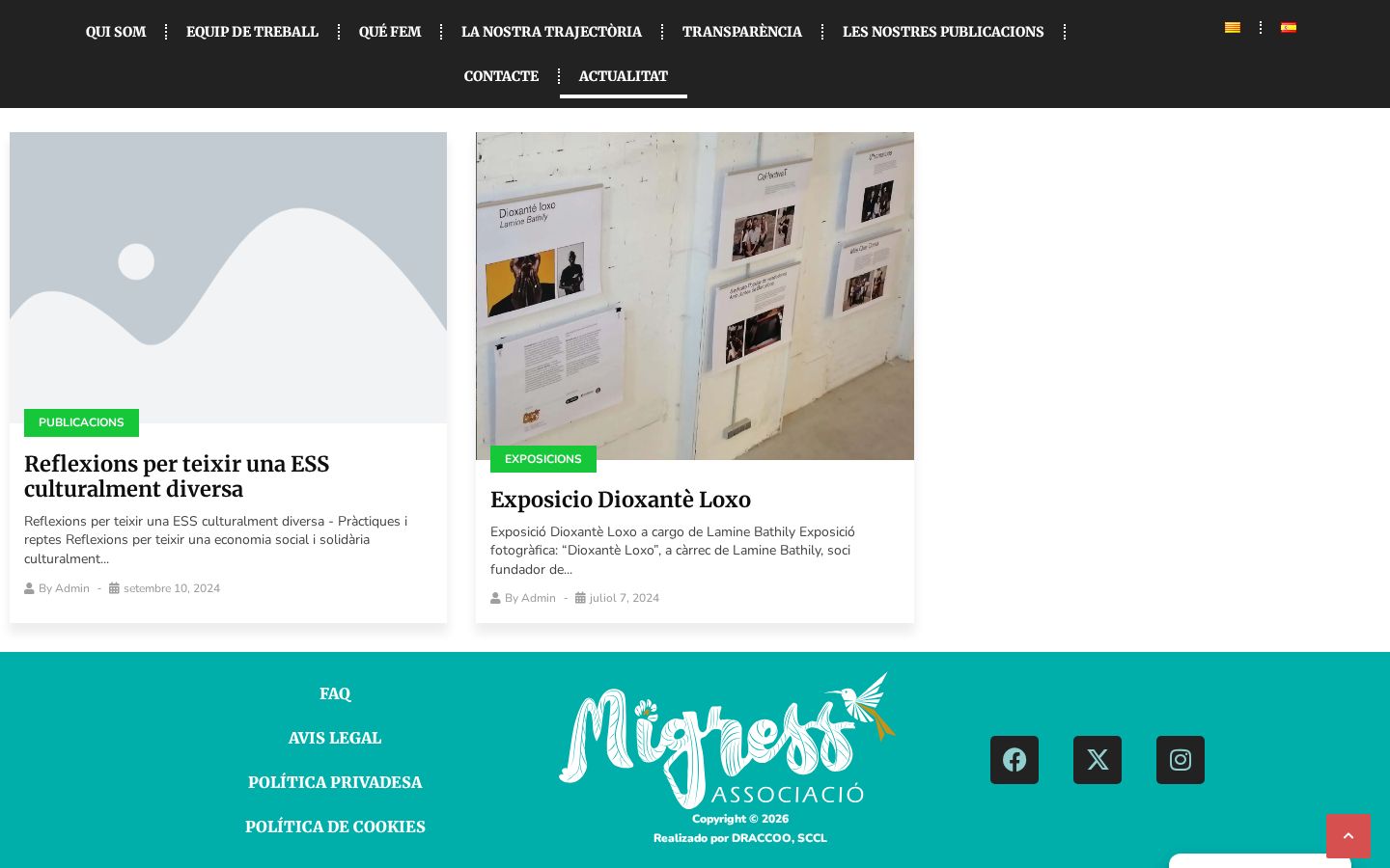 Blog de actualidad de Migress con entradas por categorías