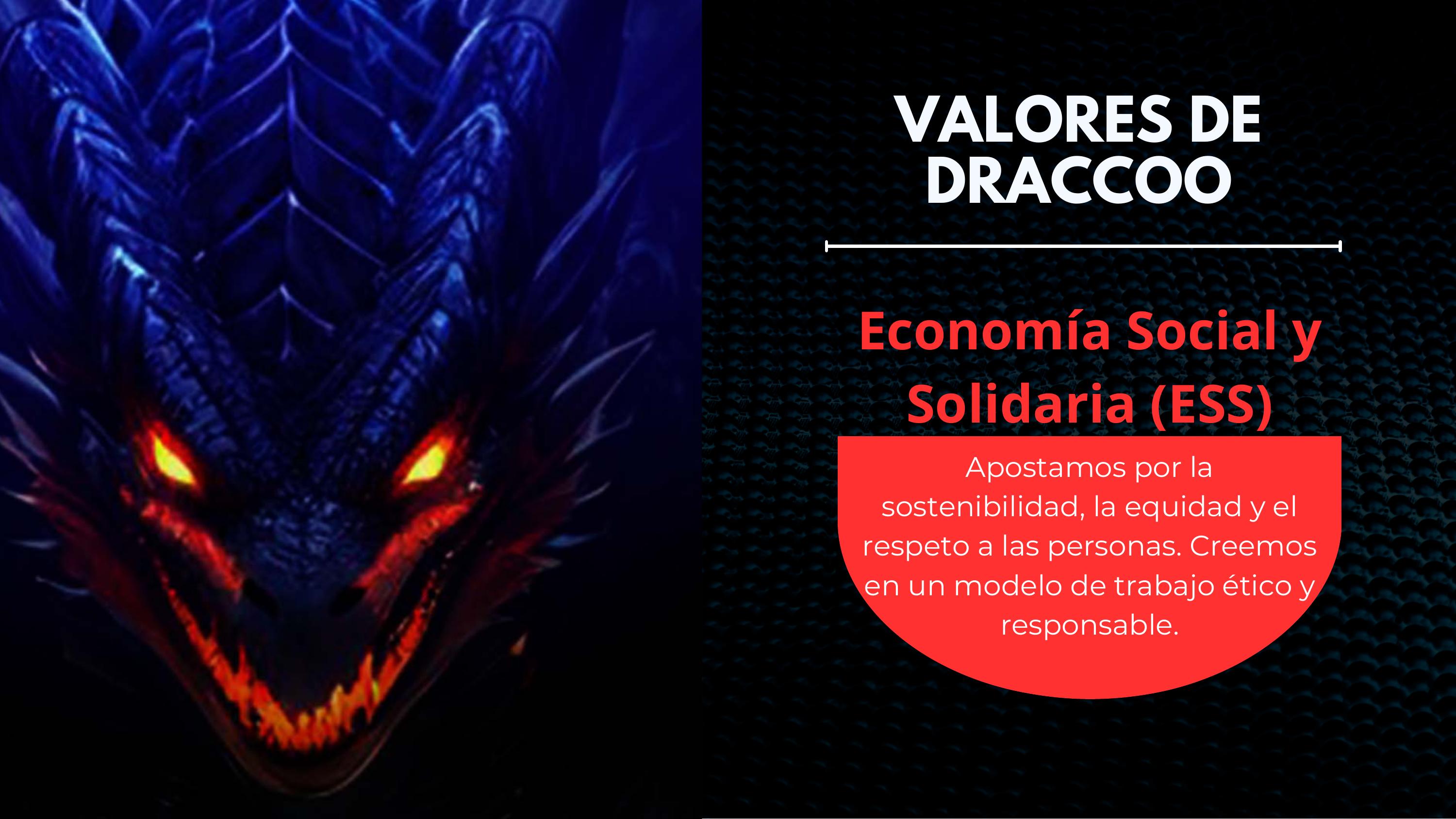 Rostro de dragón ilustrando los valores ESS de Draccoo