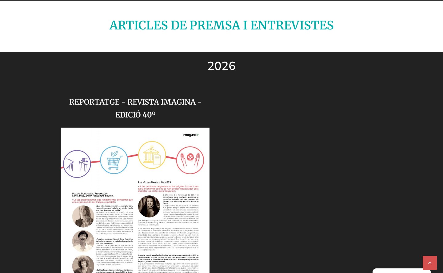 Sección de artículos de prensa y entrevistas de Migress