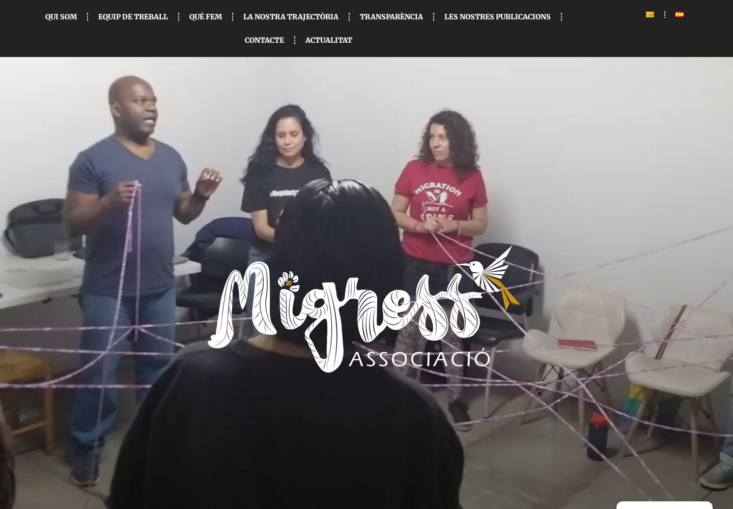 Portada de la web de Migress Associació